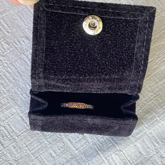 Fifth Avenue Rose Gold AB Crystal Eternity Ring Sz 7​ - Picture 5 of 6